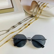 Valentino Garavani VA2043 Vlogo Signature Round Metal Sunglasses Black
