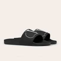 Valentino Garavani VLogo Signature Slides UniseX Rubber Black