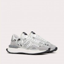 Valentino Garavani Lacerunner Sneakers with VLogo UniseX Lace and Mesh WhiteGrey