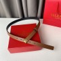 Valentino Garavani One Stud Belt In Calfskin Brown