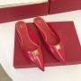 Valentino Garavani Roman Stud Mules Women Calfskin Red